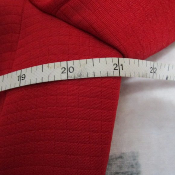 Vintage NYP Suits Red Dress Suit Set Skirt and Jacket Size 14 Long Sleeve Career - Picture 10 of 12